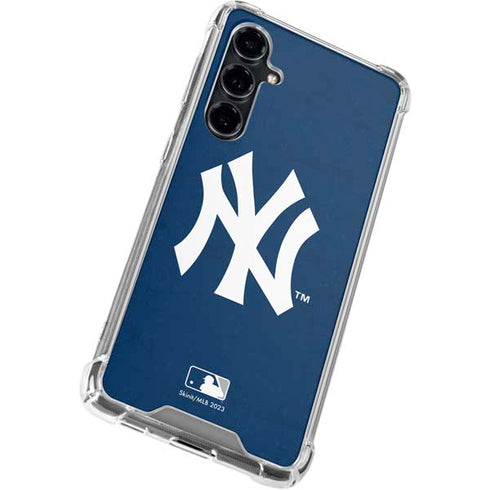 MLB New York Yankees - Solid Distressed Galaxy S23 FE Clear Case